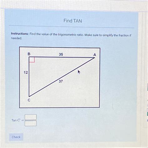 Instructions Find The Value Of The Trigonometric Ratio Make Sure To