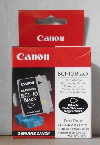 Canon Bci 10 Tinte Black Bjc 50 Bn700 Starwriter Jet 300 500 400 350c