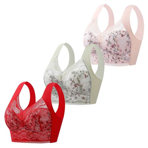 2024 Ice Silk Lace Cooling Comfort Bras Seamless 3pc Womens Thin Lace