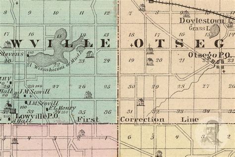 Vintage Columbia County Wi Map 1878 Old Wisconsin Map Etsy