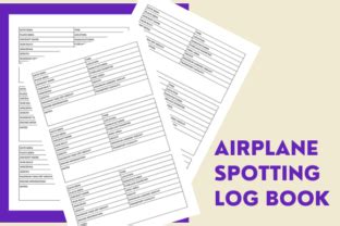 Airplane Spotting Log Book KDP Interior Graphic By BKS Studio