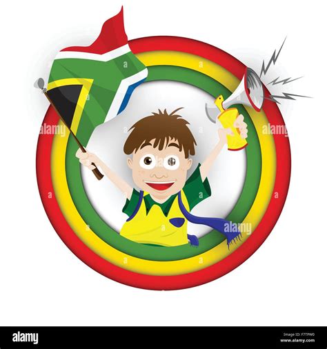 South Africa Soccer Fan Flag Cartoon Stock Vector Image & Art - Alamy