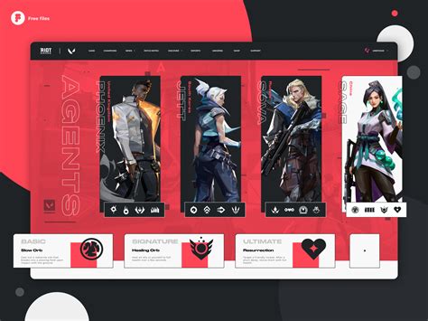 Valorant Agents Page Concept Design Concept Design User Interface