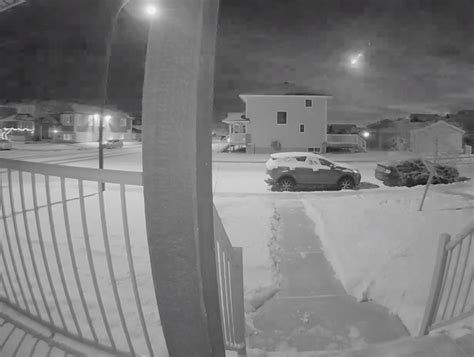 Doorbell Camera Captures Meteor Streaking Across Saskatoon Sky The