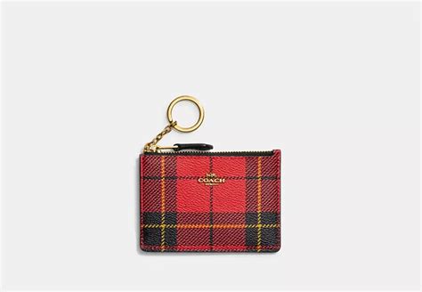 Coach® Outlet Boxed Mini Skinny Id Case With Plaid Print