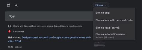 Cancellare La Cronologia Google Siti Visitati Pc Mobile Ccm