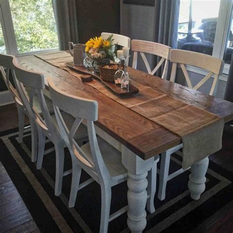 33+ White farm table and chairs design | farmhousestyle