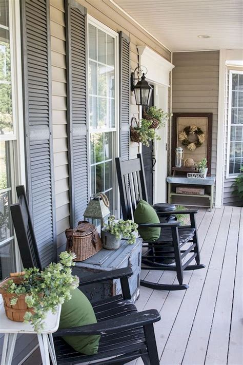 Farmhouse Front Porch Decor Ideas (48) | Front porch furniture, Front ...