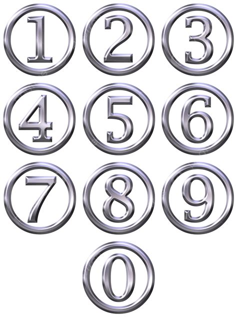 3d Silver Framed Numbers Silver Elegant Five Isolated Png