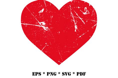 Grunge Heart Distressed Vector Svg Png Graphic By Graphicsfarm