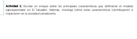 Actividad 1 Escribe un ensayo sobre las principales características