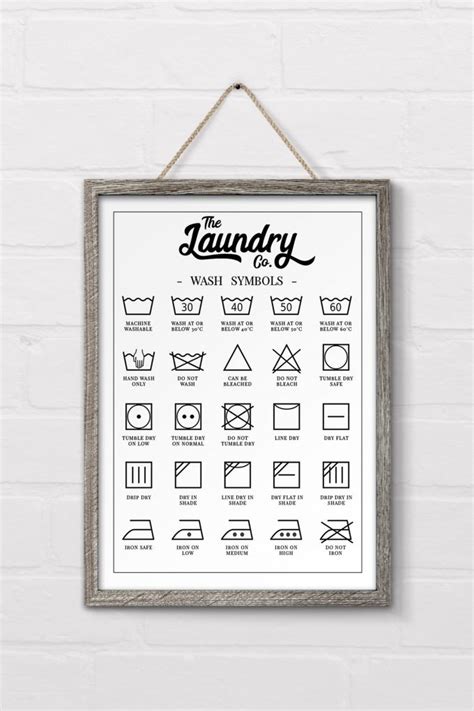 Free Laundry Symbols Wall Art Printable 247 Moms