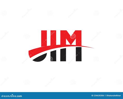 Jim Letter Initial Logo Design Vector Illustration Stock Vector