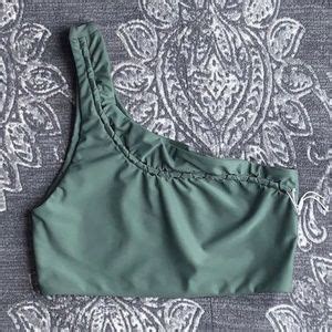 Mikoh Swim New Mikoh Hukilau One Shoulder Bikini Top Green Small Nwot Poshmark