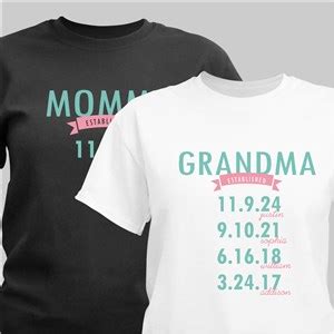 Personalized Established T Shirt Giftsforyounow