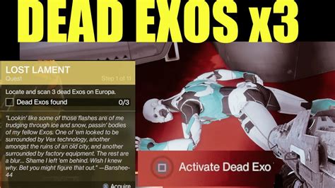 Locate And Scan 3 Dead Exos On Europa Locations Destiny 2 Beyond Light Lost Lament Destiny