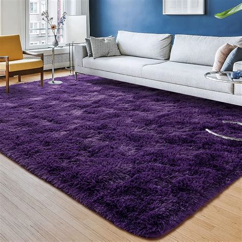 Amazon Przemy Dark Purple Area Rug For Living Room 6x9 Feet