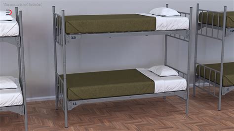 Artstation 3d Model Army Bunk Bed New