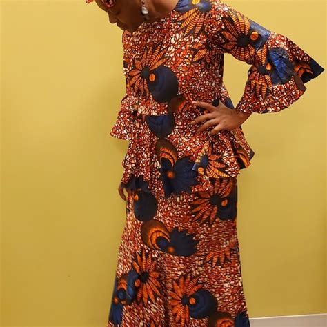 African Print Peplum Etsy