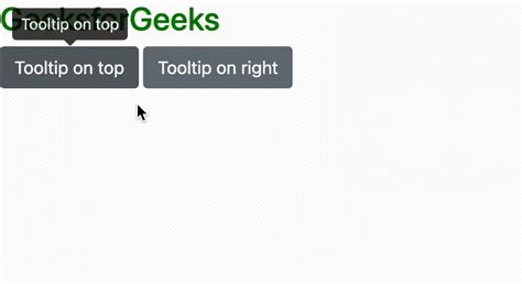 Bootstrap Tooltips Toggle Method Geeksforgeeks