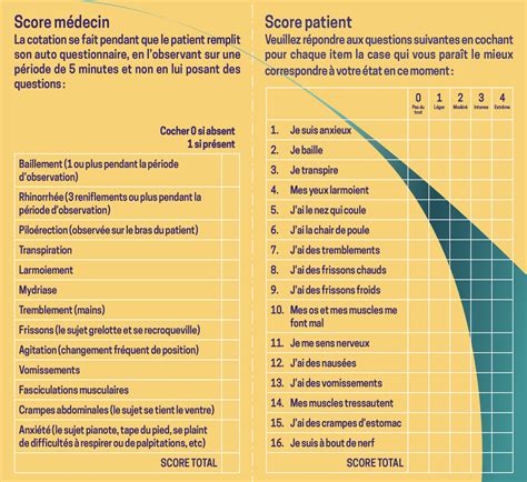 Valuation Du Syndrome De Sevrage Aux Opiac S Score De Handelsman