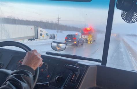 Multiple Semis Involved In Collision On Icy Highway Local News Weather