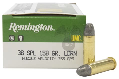 Remington L38S5 38 Special 158 Gr Lead Round Nose UMC 50 Box