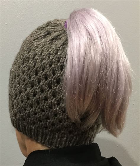 Messy Bun And Ponytail Hat Knitting Patterns In The Loop Knitting