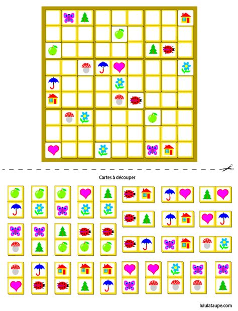 Sudoku Pour Enfants Imprimer Lulu La Taupe Jeux Gratuits Pour Enfants