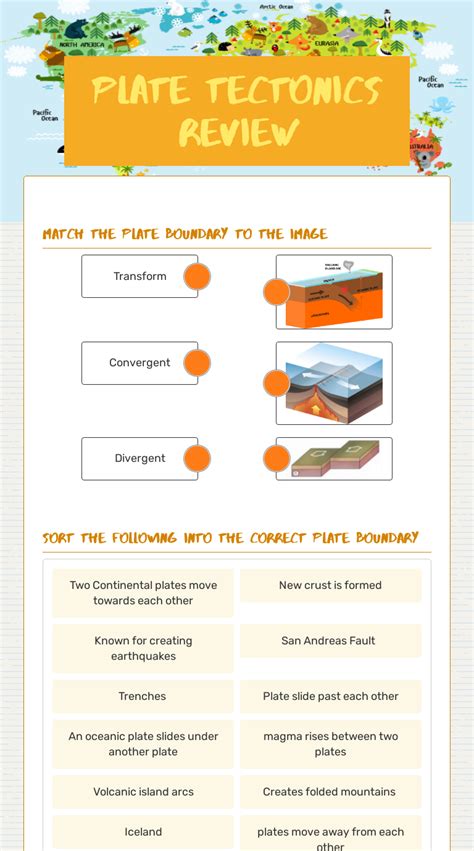 Evidence Of Plate Tectonics Worksheet