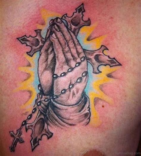 51 Stylish Praying Hands Tattoos On Chest