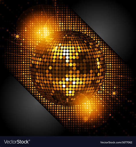 Gold Disco Ball Vector