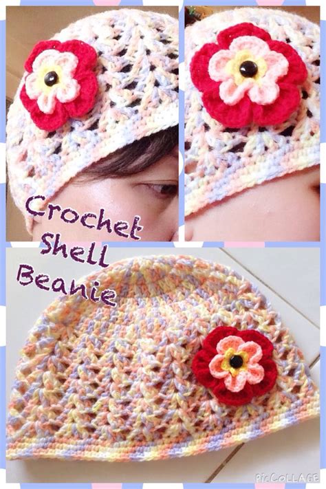 Crochet Shell Beanie Crochet Crochet Hats Beanie