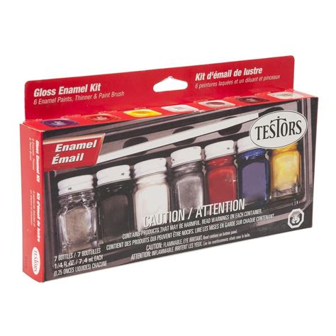 Testors 0.25 oz. 6-Color Gloss Enamel Paint Set (6-Pack)-9115X - The ...