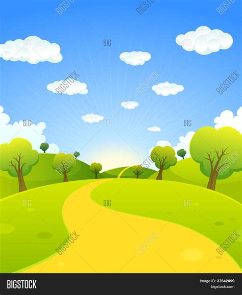 Spring Summer Cartoon Vector Photo Free Trial Bigstock