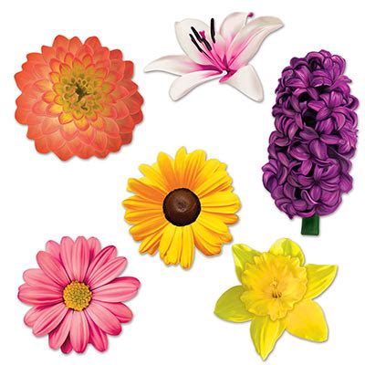 Colorful Flower Cutouts