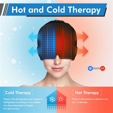 Migraine Relief Cap, All Around Gel Covered Reusable Headache Relief