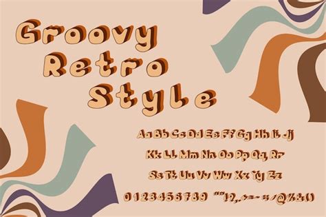 Premium Vector Groovy Retro Cartoon Style Alphabet Design