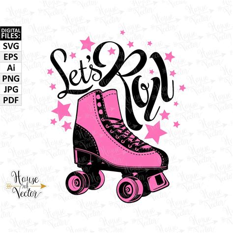 Roller Skates Clipart Svg Eps Ai Png Dxf Cdr Let S Etsy