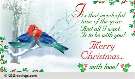 Merry Christmas With Love Free Love Ecards Greeting Cards 123