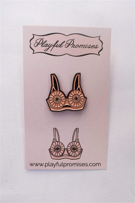 Bullet Bra Enamel Pin Playful Promises