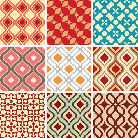 Seamless Retro Pattern Stock Vector Pauljune