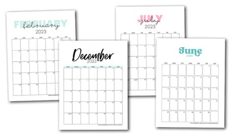 Cute 2023 Printable Calendar 12 Free Printables To Get Organized