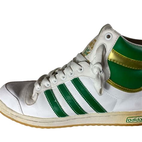 Adidas Mens Top Ten Hi Top Sneakers Size 115 12 Gold Green White S