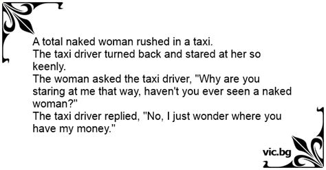 A Total Naked Woman Rushed In A Taxi