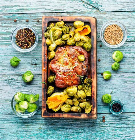 Meat Steak With Brussels Sprouts 34453450 Stock Photo At Vecteezy