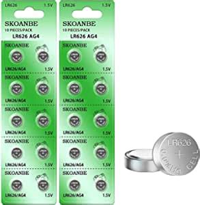 SKOANBE 20Packs SR626SW LR626 AG4 377 V377 LR66 1 5V Watch Battery