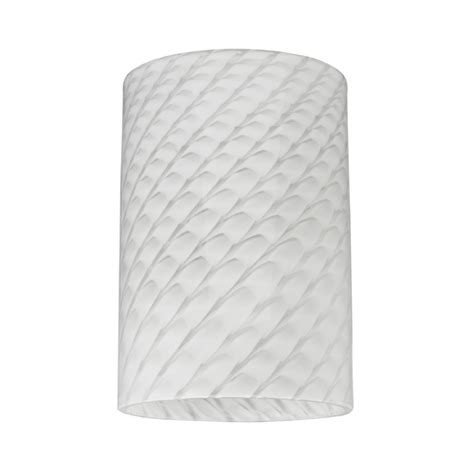 Cylinder White Art Glass Shade Lipless With 1 58 Inch Fitter Gl1020c Destination Lighting