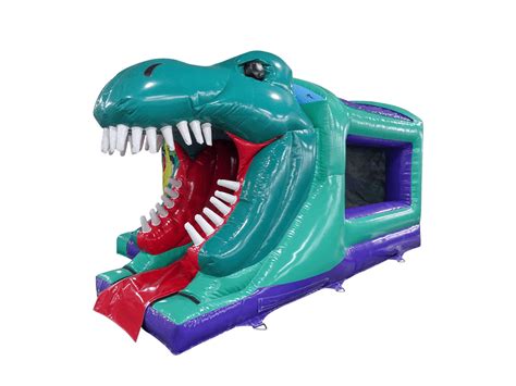 D Dinosaur Box Jump And Slide Bouncy Castle Airquee Inflatables