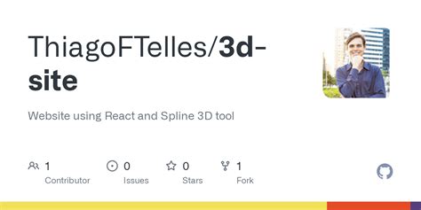 GitHub ThiagoFTelles 3d Site Website Using React And Spline 3D Tool